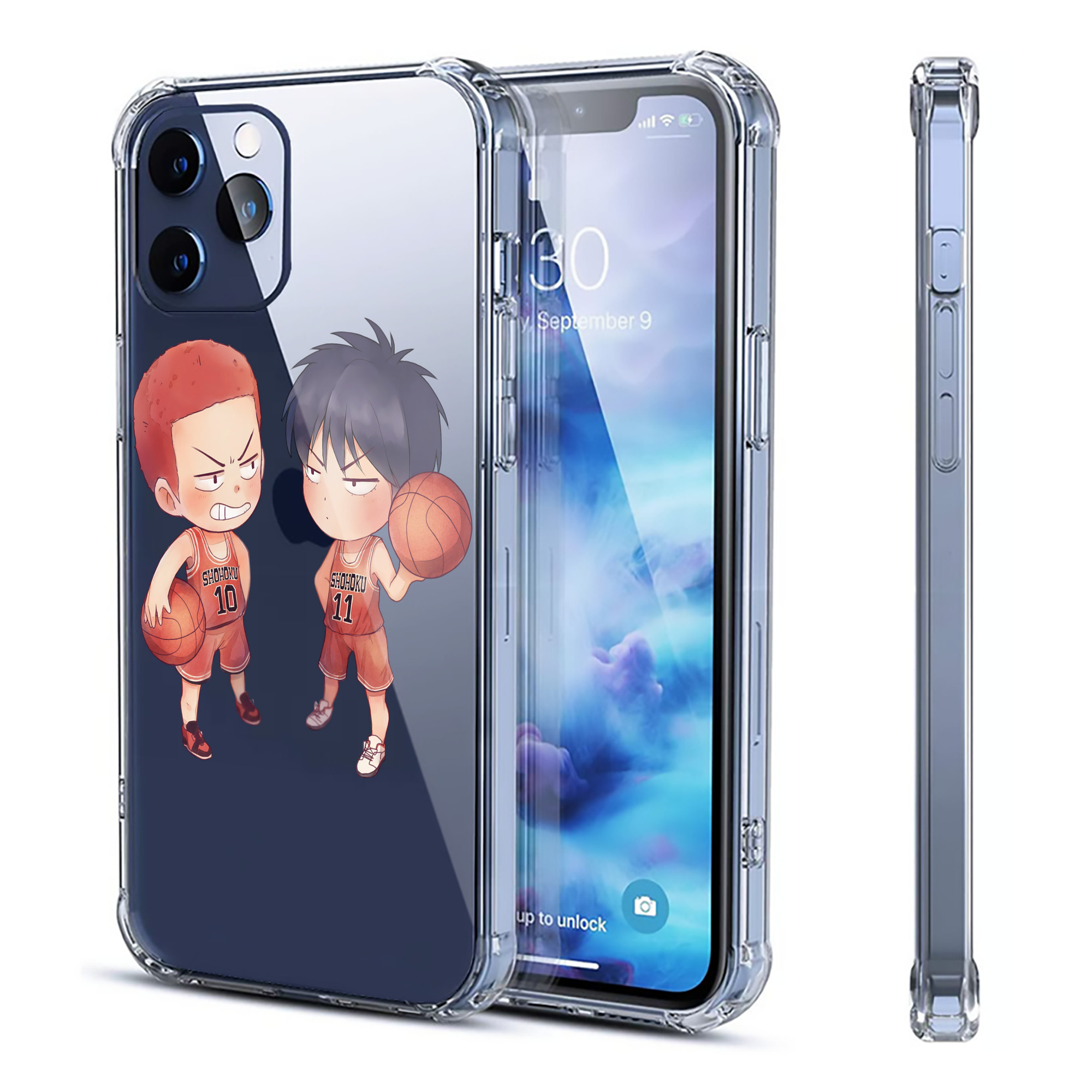 （画像用） SLAM DUNK／スラムダンク 【iPhone 12シリーズ対応】透明スマホケース（クリアソフトケース）